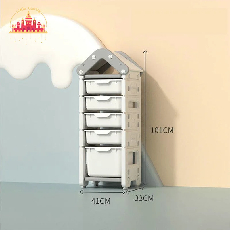 2022 Hot Sale Lovely Plastic Kids Furniture Toys Kids Storage Cabinet SL08C013