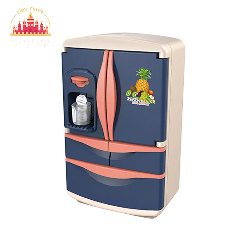 Mini Pretend Play Plastic Electric Refrigerator Toy With Sound Light For Kids SL10D363
