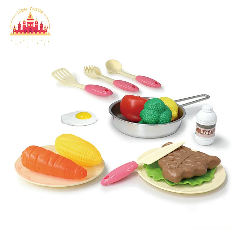 High Quality Pretend Play Cooking Game Stainless Steel Kitchenware Toy For Kids SL10D460