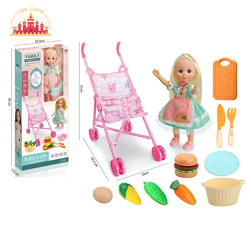 High quality cute mini plastic doll toy with blender set toy SL06D007