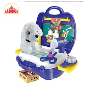 High Quality DIY Play Set Case Plastic Plush Puppy Set Toy for Kids SL10D012