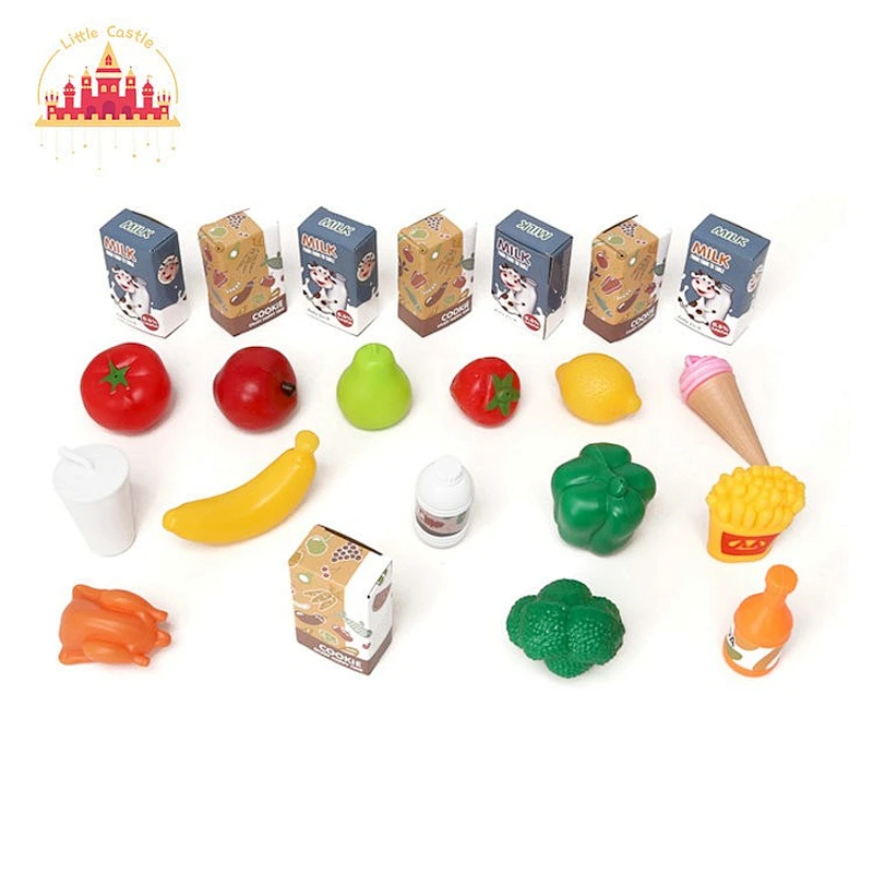 Wholesale Pretend Play Picnic Vegetable And Fruit Basket Kitchen Toys Set For Kids SL10D446