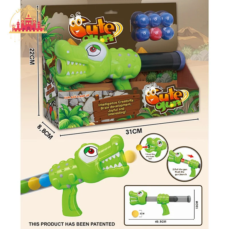 2022 Hot Selling Plastic 11 Pieces EVA Balls Animal Shooting Gun Toy For Kids SL01A029