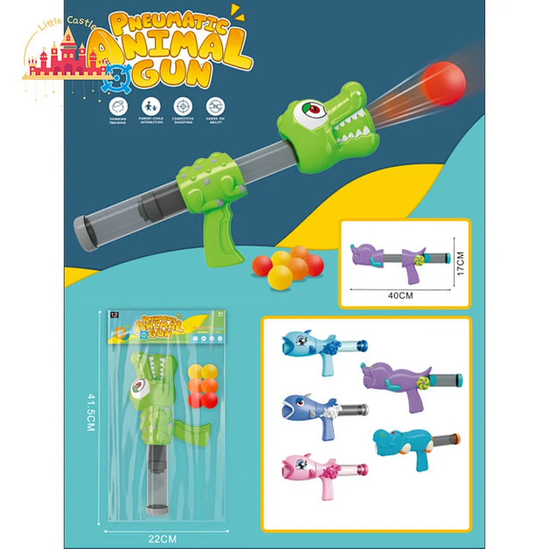 New Arrival Aerodynamic Gun Toy Plastic Double Shooting Gun Toy With Music Light For Kids SL01A038