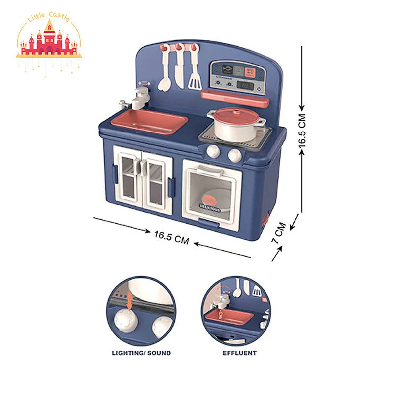 2022 Hot Selling Pretend Plastic Play Simulation Mini Cooking Bench Toy For Kids SL10D356