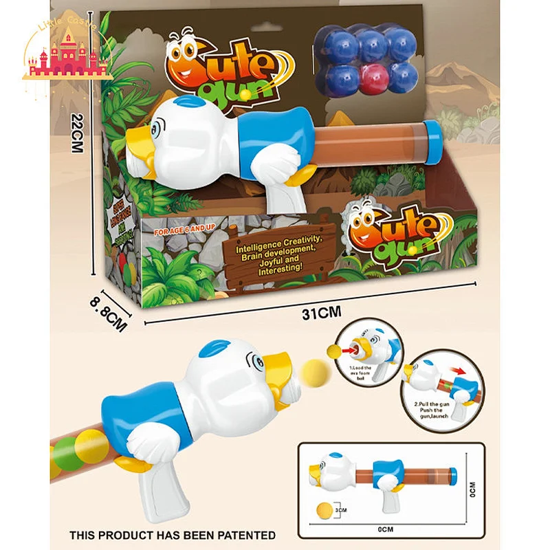 2022 Hot Selling Plastic 11 Pieces EVA Balls Animal Shooting Gun Toy For Kids SL01A029