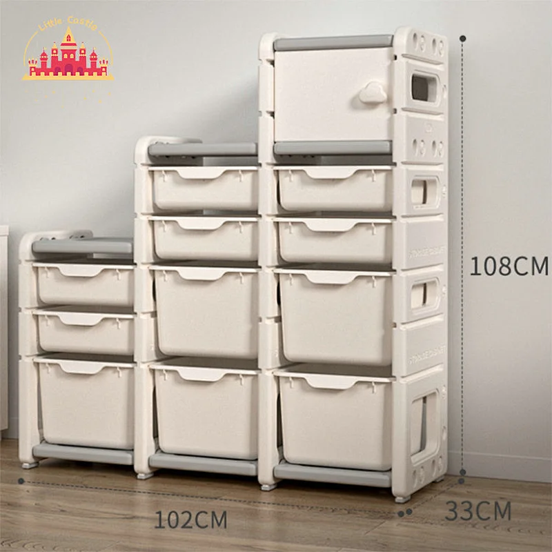 High Quality 7 Diffrent Size Plastic Toronto Grey Kids Storage Cabinet SL08C007