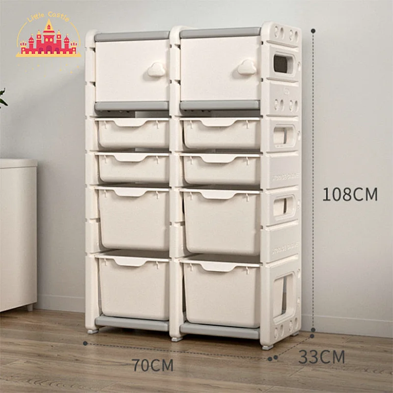 High Quality 7 Diffrent Size Plastic Toronto Grey Kids Storage Cabinet SL08C007