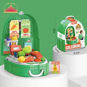 Good Prize Educational Kitchen Play Set Toy Plastic Kitchen Suitcase Toy for Kids SL10D047