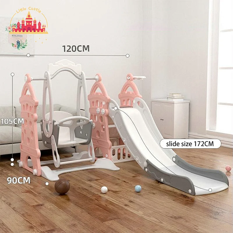 High Quality Kids Playground Equipment Indoor Plastic Castle Swing For Baby SL01F039