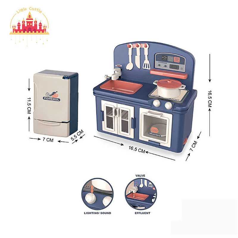 Plastic Pretend Play Cooking Set Toy Stove With Refrigerator For Kids SL10D359