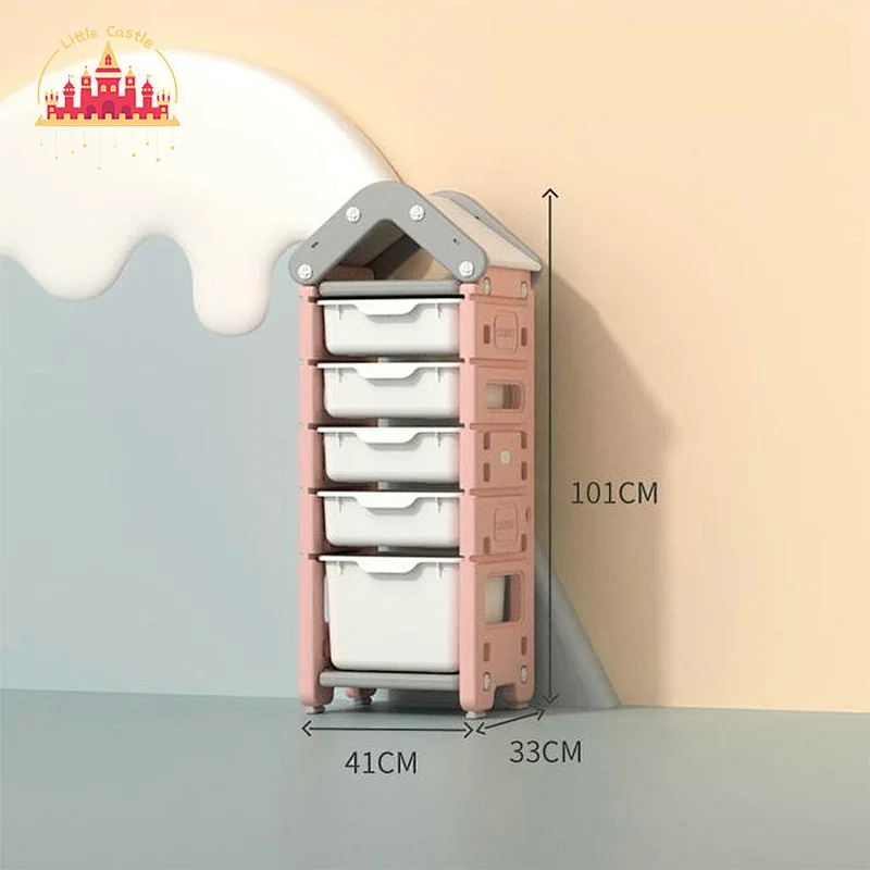 2022 Hot Sale Lovely Plastic Kids Furniture Toys Kids Storage Cabinet SL08C013
