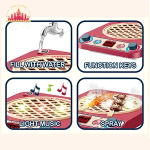 Kitchen play set toy spray light music barbecue set toy for toddler SL10D214