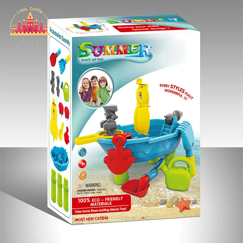 Summer Outdoor Beach Sand Toy 17 Pcs Plastic Table Play Set For Kids SL01D025