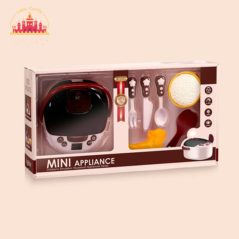 Cooking Play Game Home Appliance Electric Rice Cooker Set Toy Plastic Kids Toy SL10D235
