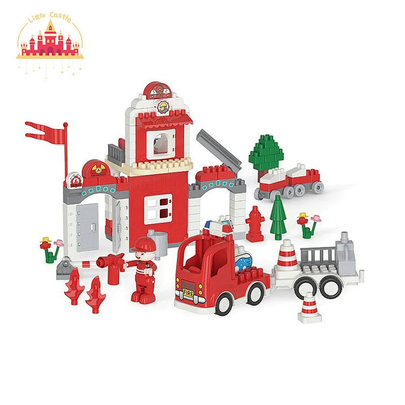 Mini Police Station Plastic Interlocking Diy Building Block Toy For Kids SL13A032