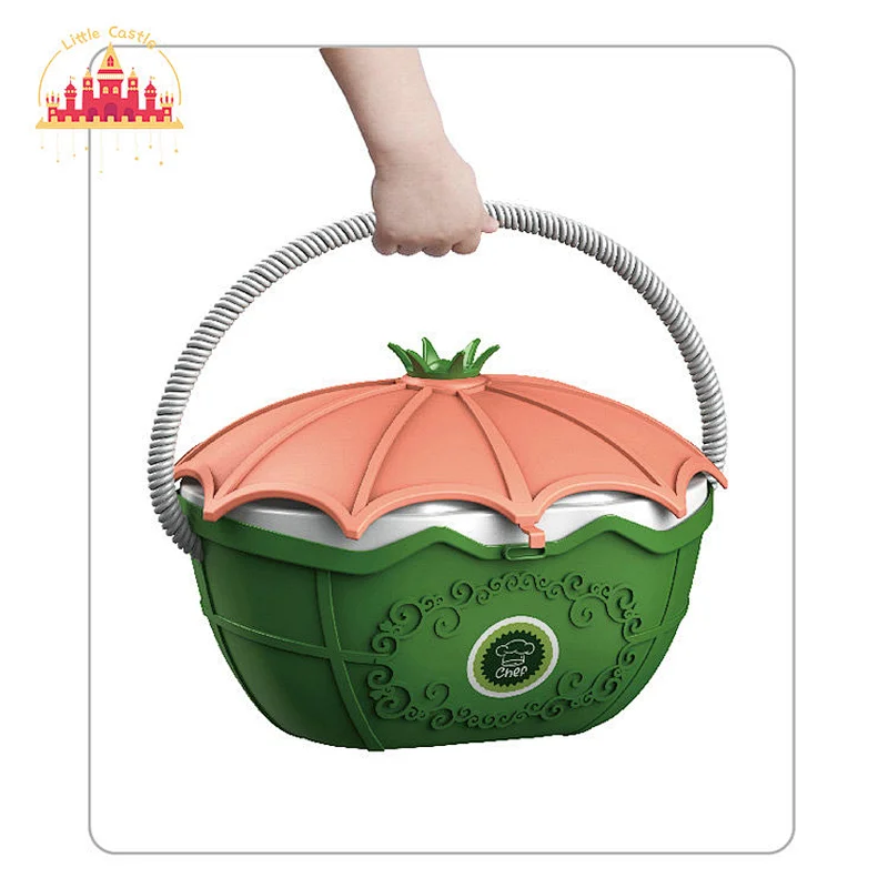 2 IN 1 Pretend Play Kitchen Toys Plastic Tableware Basket Toy for Children SL10G039