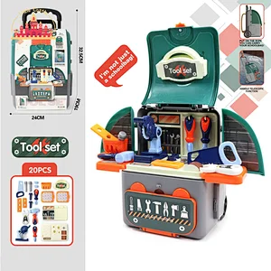 High Quality Pushable Plastic Pretend Play Schoolbag Repair Tool Set Toy For Kids SL10G095