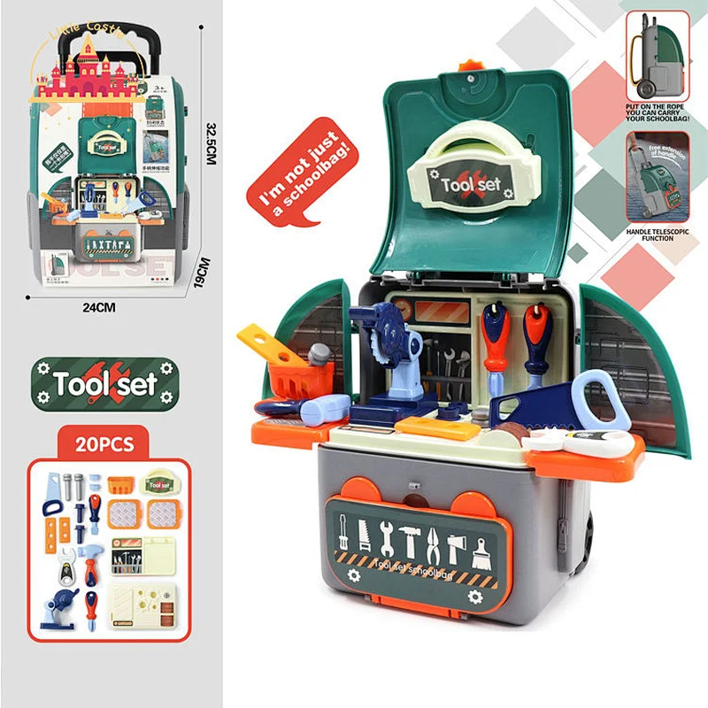 Plastic Doctor Schoolbag Pretend Play Medical Set Toy For Kids SL10G097