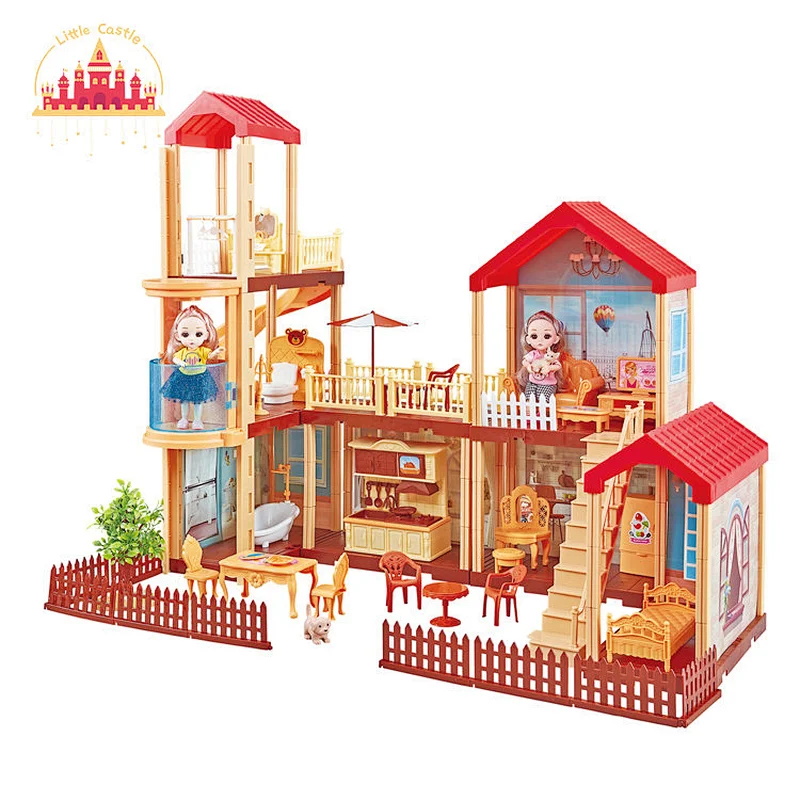 Funny Toddler Doll House Toy Plastic Doll Villa with Elevator SL06A009
