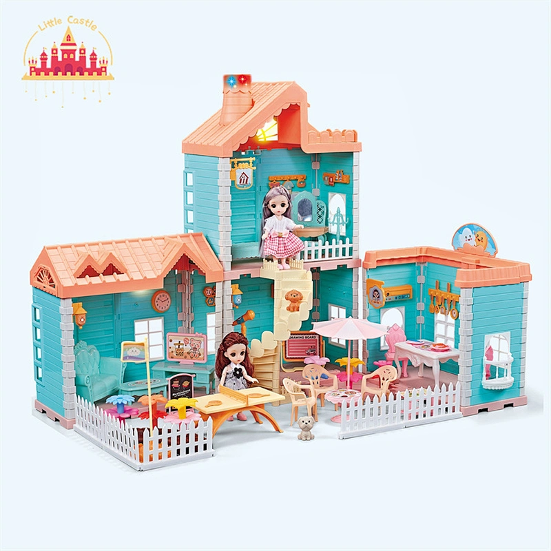 High Quality Doll Pretend Play Plastic Fashion Villa Set Toy For Kids SL06A019
