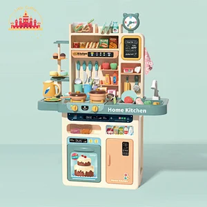 Kids Role Play Game Kitchen Plastic Toy Spray Kitchen Set with Music SL10C015