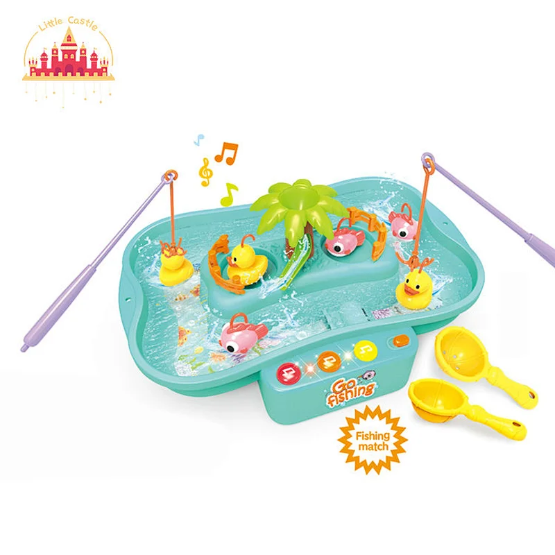 Funny Plastic Fishing Toys Set with Two Color Lighting and 6 Music Song For Kids SL01A001
