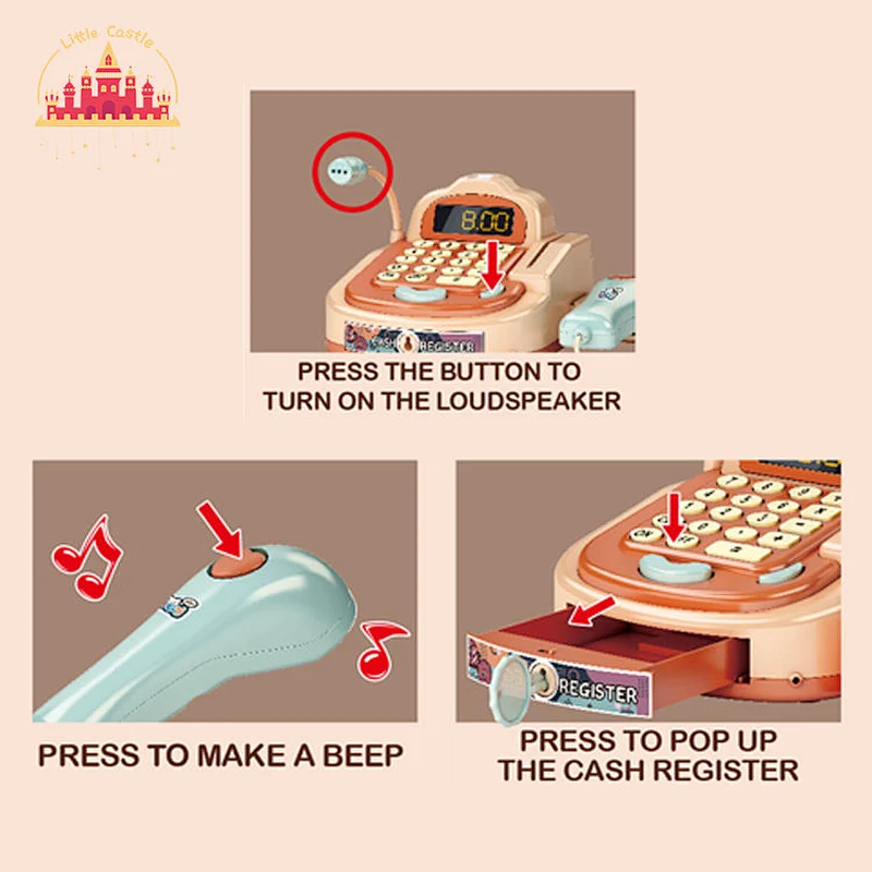 Small pretend play game children electric toy cash register SL10D250