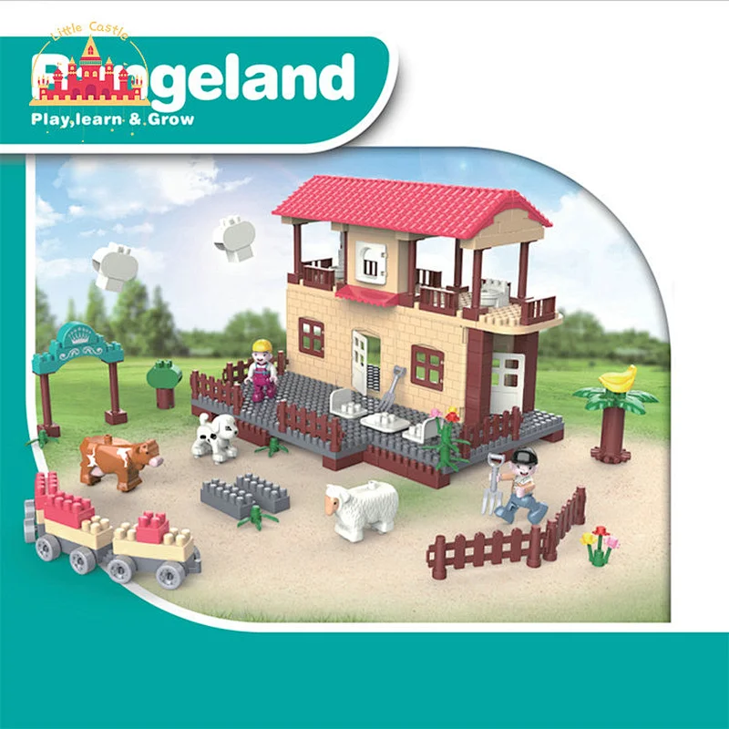 Wholesale Kids DIY Assembly Toys Bricks Forest Zoo Building Blocks Set SL13A016