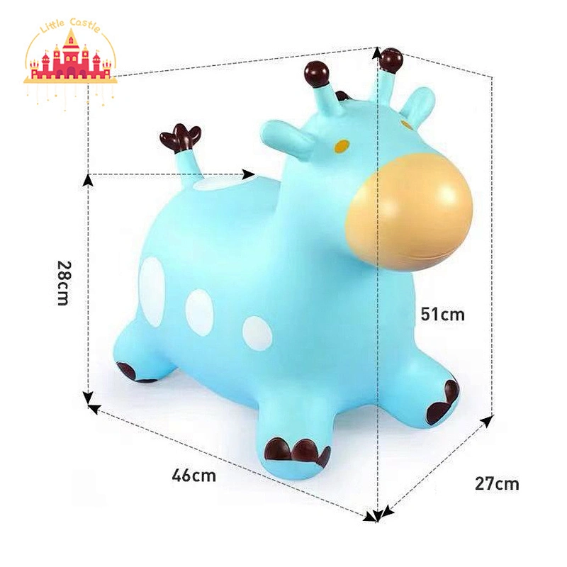 Hot Selling Plastic Inflatable Riding Giraffe Rubber Bouncing Animal Toy For Kids SL16D003A
