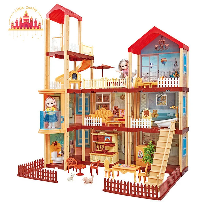 Funny Toddler Doll House Toy Plastic Doll Villa with Elevator SL06A009