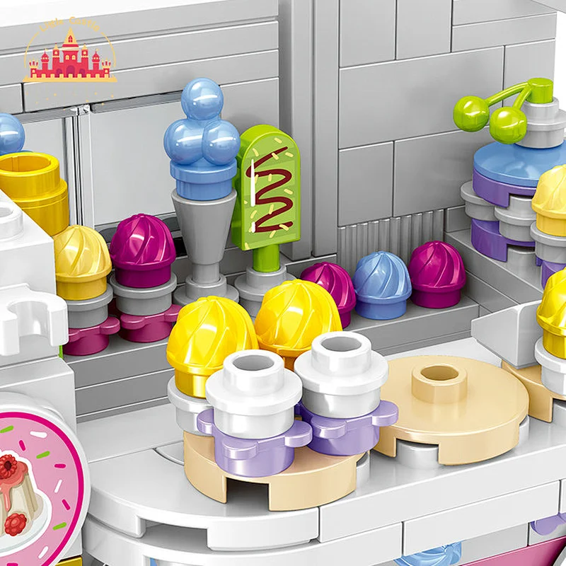 Educational toys street view kids ice cream car toy blocks bricks sets SL03B008