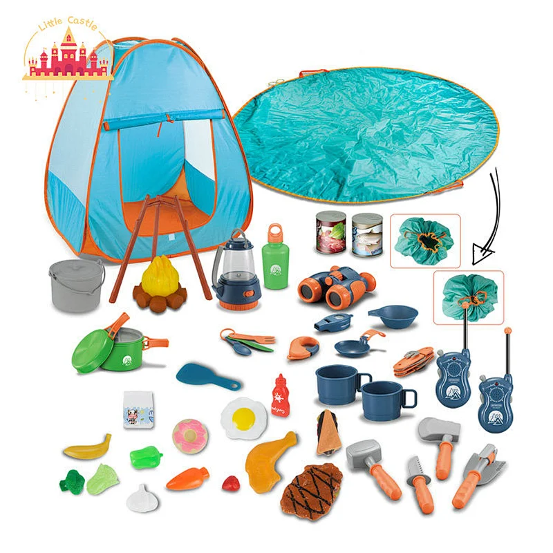Premium Quality Kids Play Game Plastic Camping Tents Toy with Food Toy SL01D010
