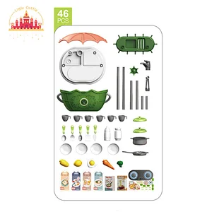 2 IN 1 Pretend Play Kitchen Toys Plastic Tableware Basket Toy for Children SL10G039