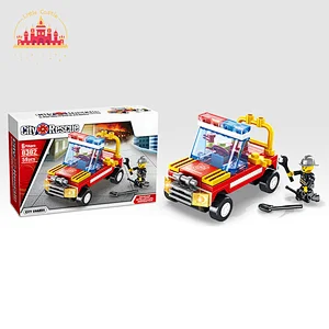 High Quality Creative Educational Toy Plastic Fire Truck Kids Building Block Toy SL13A074