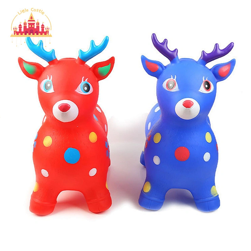 For Kids Gifts Pvc Inflatable Colorful Painting Animals Jumping Horse Riding Deer Toy SL16D002A