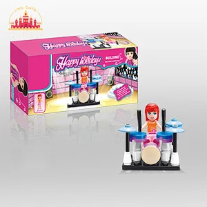 DIY Mini Model jazz drum Plastic Educational Building Block Toy For Kids SL13A081