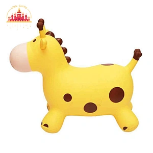 Hot Selling Plastic Inflatable Riding Giraffe Rubber Bouncing Animal Toy For Kids SL16D003A