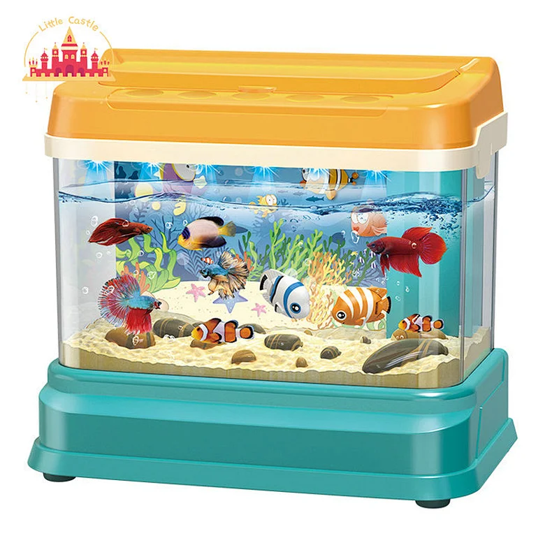 Premium quality mini fish tank plastic aquarium toys with moving fish toy SL01A006