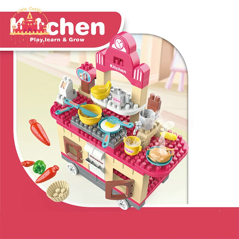 Hot Selling Diy Construction Villa 442Pcs Plastic Building Block Toy For Kids SL13A005