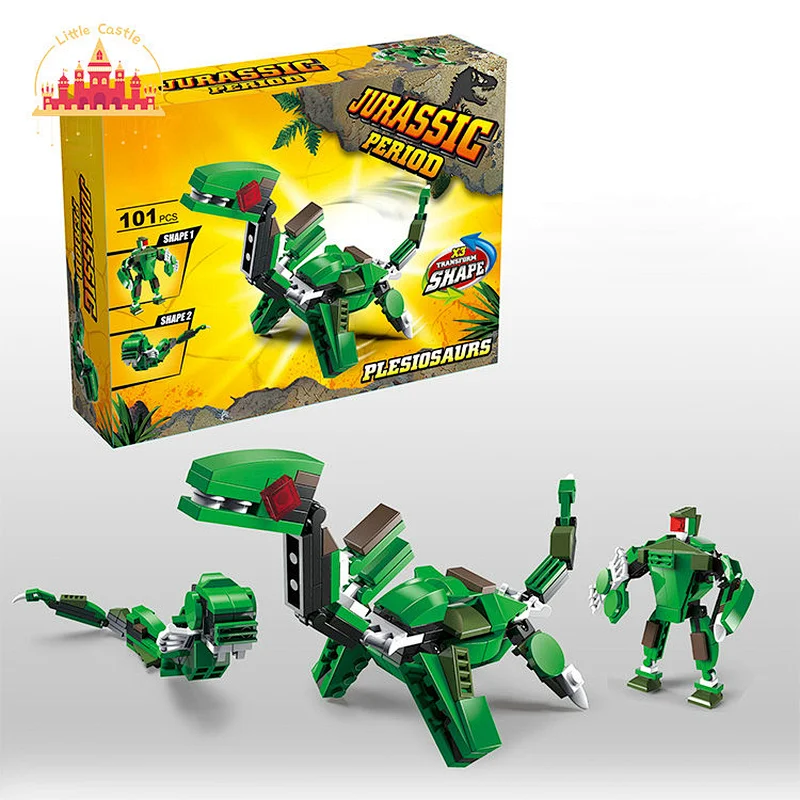 3 Transform Shapes Dinosaur Model Plastic Stegosaurus Building Block Toy For Kids SL13A083