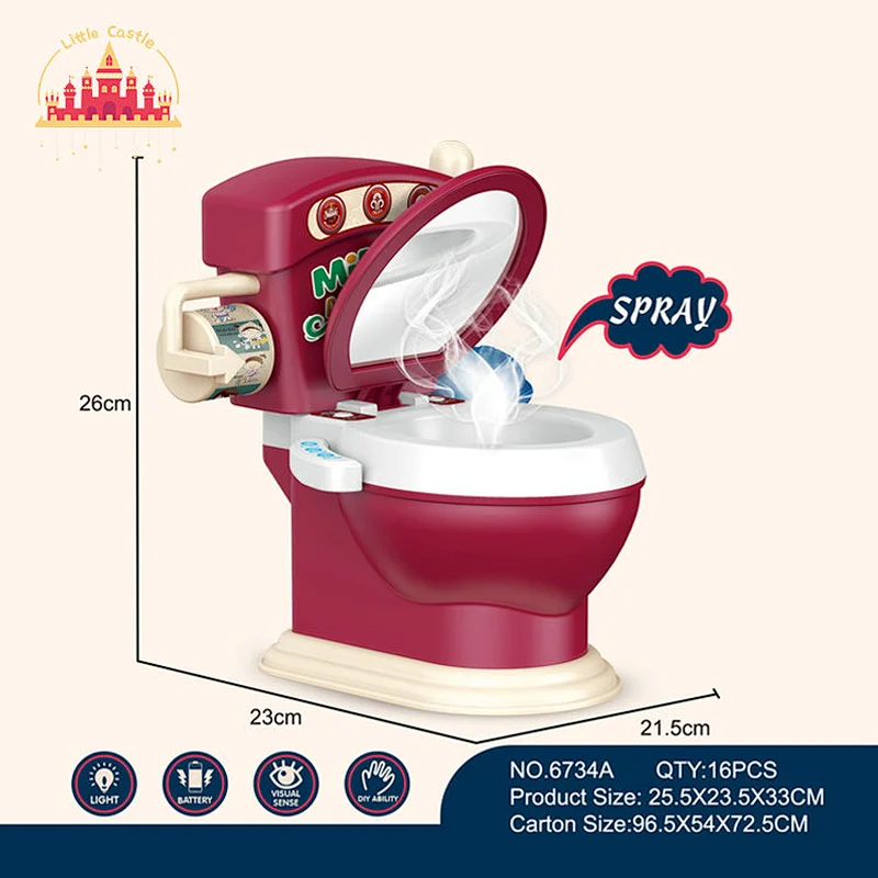 New style electric plastic toilet toy with spray and sound for kids SL10D223