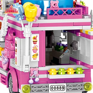 New Design Pink Plastic Delicious Cake Car Toy for Children SL03B009