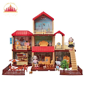 Premium Quality Children Plastic DIY Villa Set for Doll with Stair SL06A008