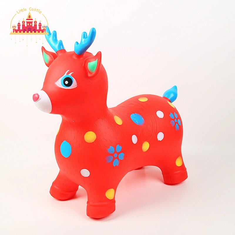 For Kids Gifts Pvc Inflatable Colorful Painting Animals Jumping Horse Riding Deer Toy SL16D002A