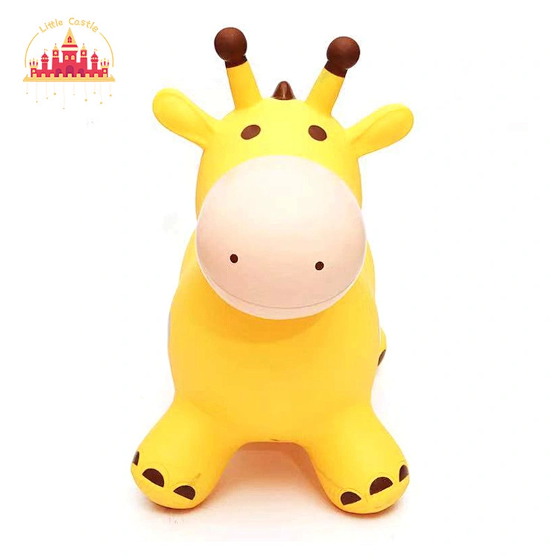 Hot Selling Plastic Inflatable Riding Giraffe Rubber Bouncing Animal Toy For Kids SL16D003A