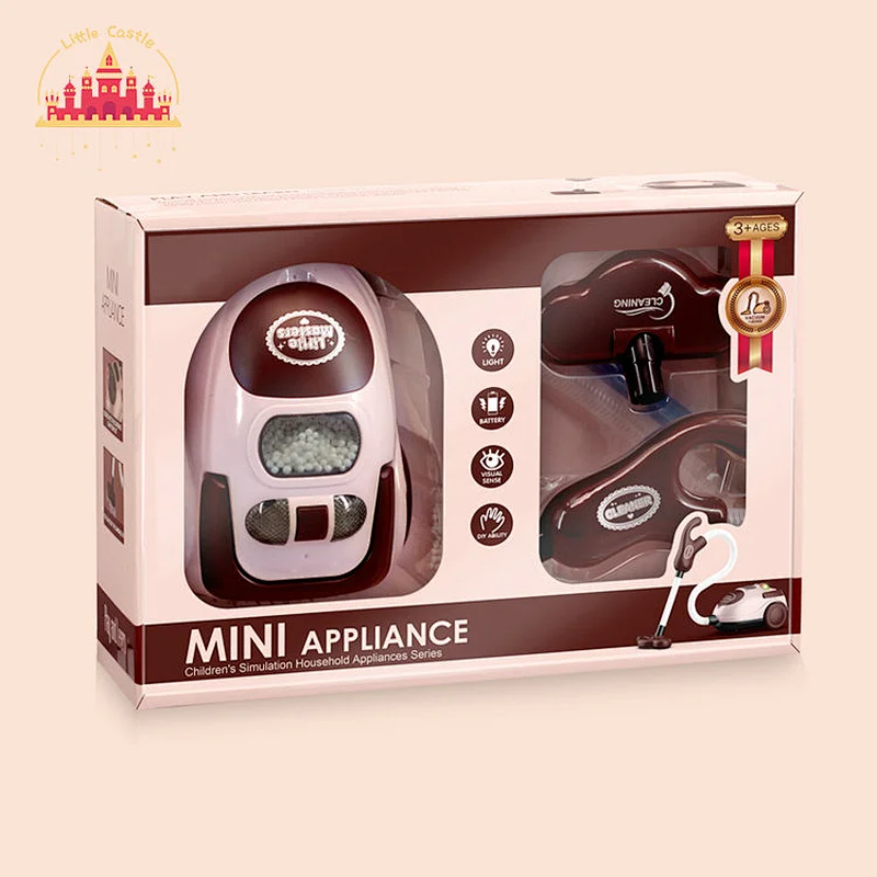 Indoor household pretend play plastic toy vacuum cleaner with light SL10D230