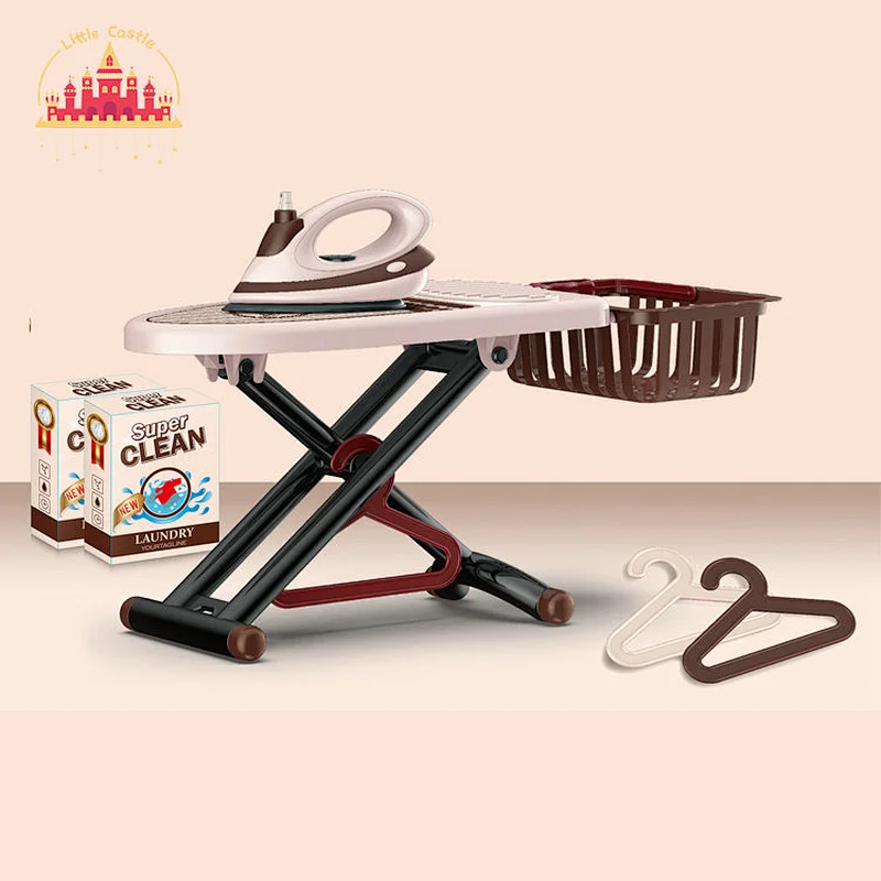 Best sale kids educational electric fish iron set toy with basket and small bed board SL10D246
