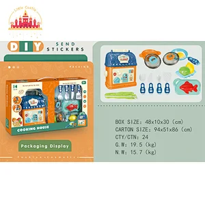 Portable Kitchen Backpack Pretend Play House Plastic Tableware Set Toy For Kids SL10G093