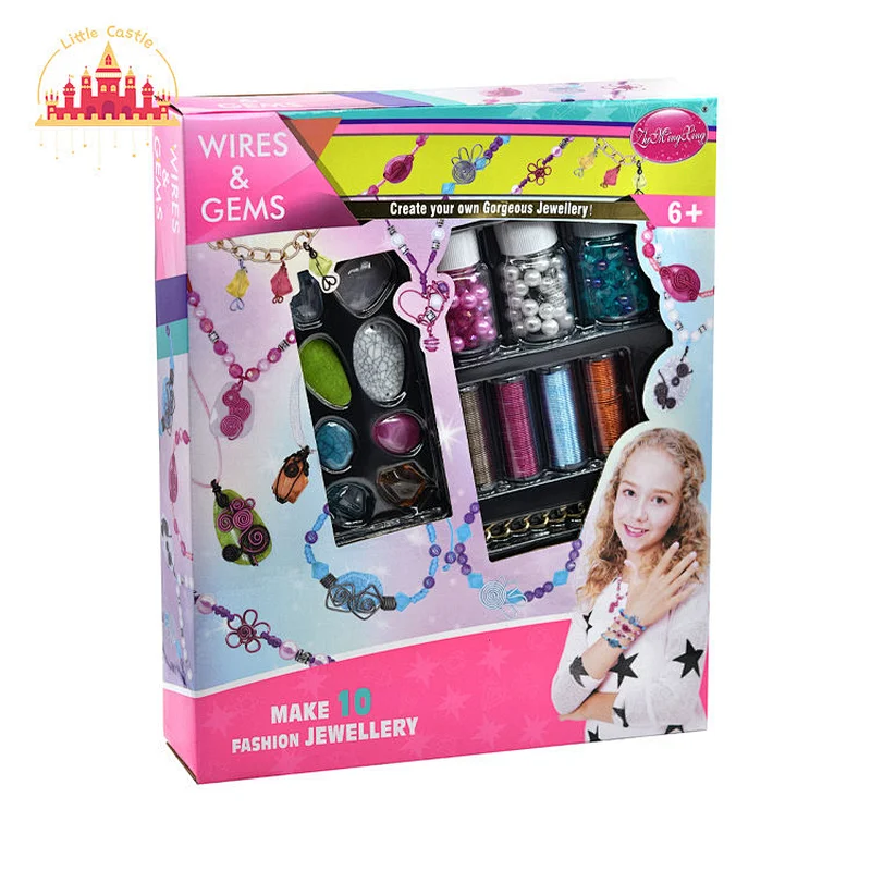 Hot Selling Jewelry DIY Toy Plastic Portable Bead Kit Box For Kids SL10A095